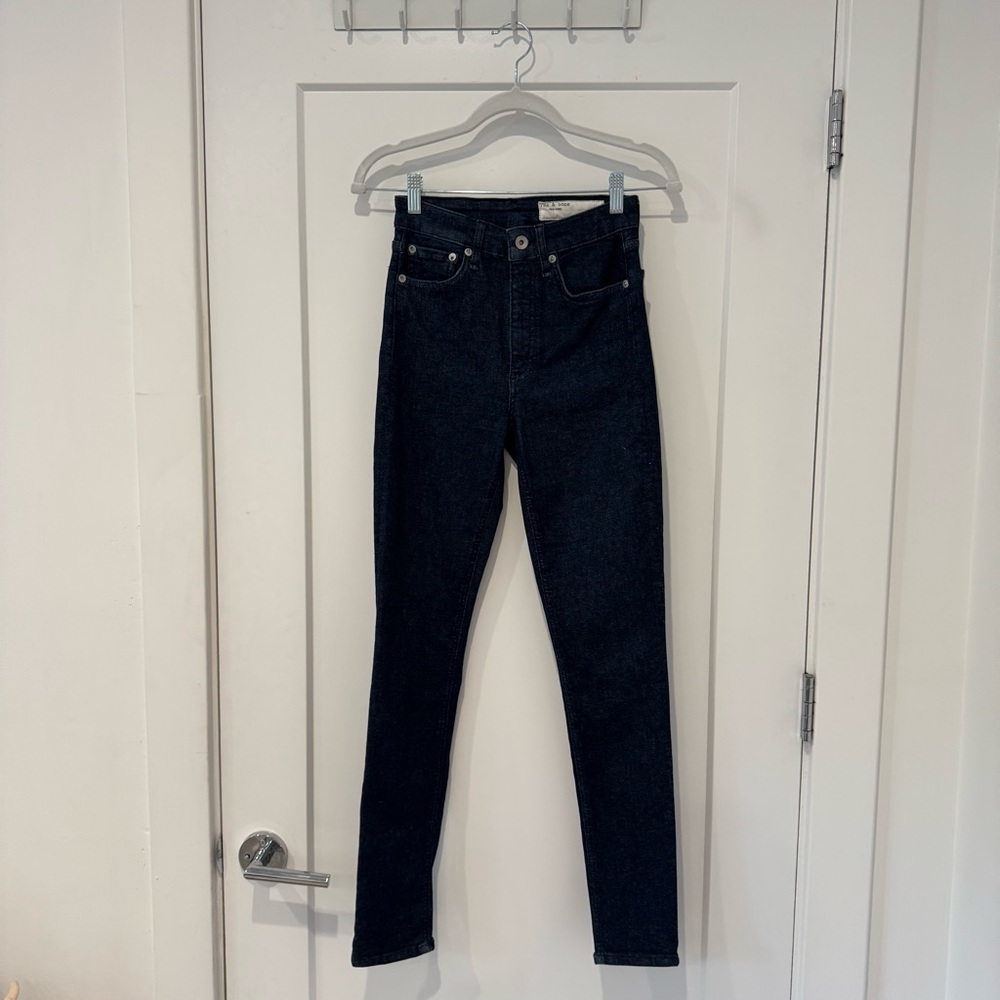 NWOT Rag & Bone Nina Skinny Women's Dark Blue Skinny Jeans, High Waisted, 25